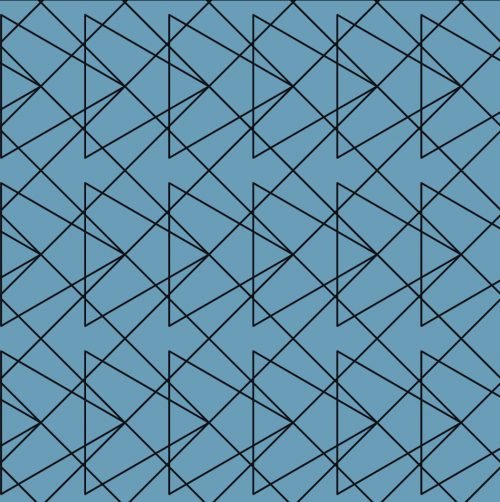 Autumn Skye - Triangle Geometric - Blue Morning Glory - 922103525AM