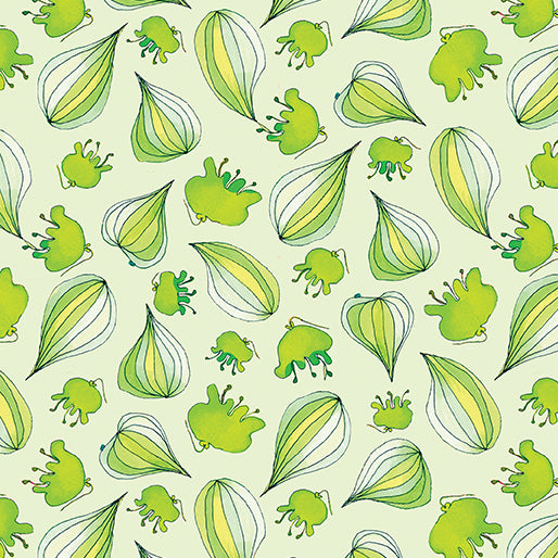 Fantasy Garden - Pods and Petals Lime - 13240-41