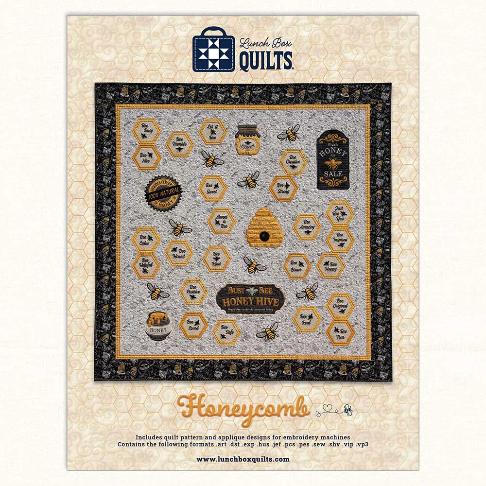 Honeycomb - Machine Embroidery Pattern – Mended Hearts Quilting