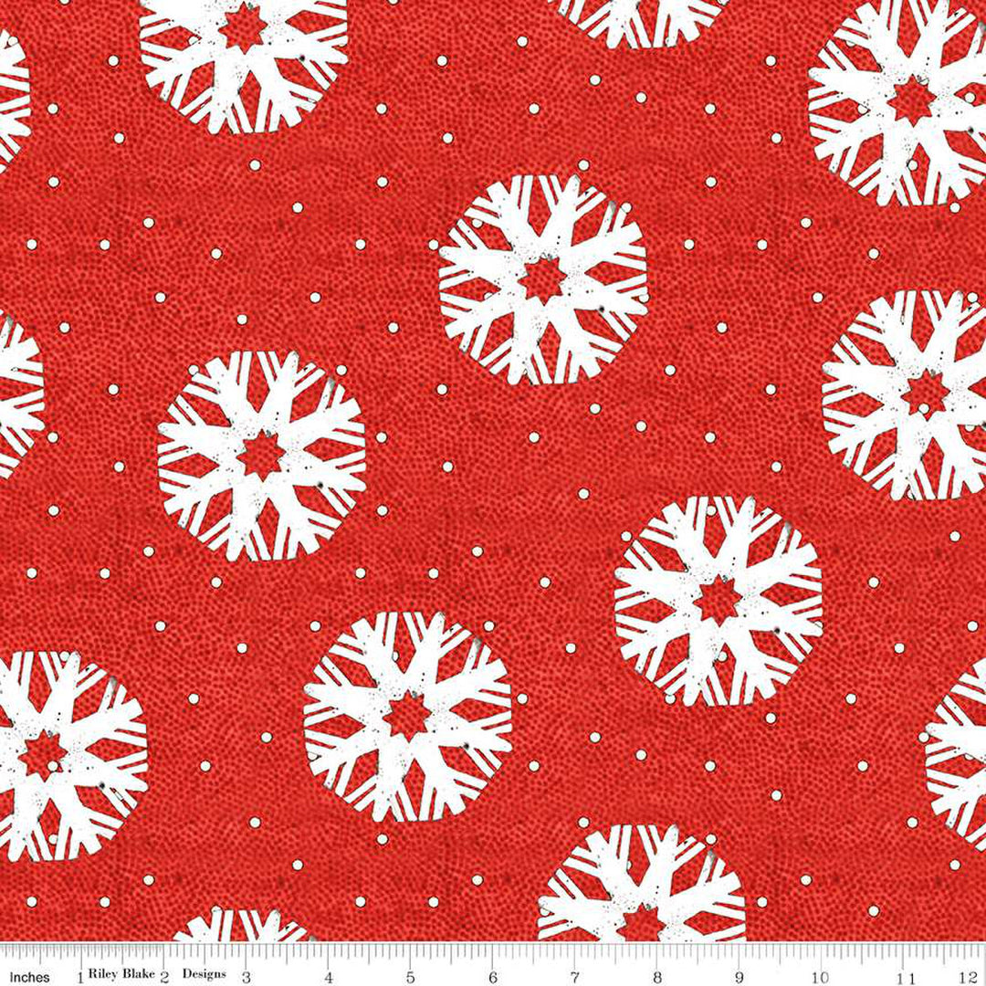 Nicholas - Snowflake Dots Red - C12337-RED