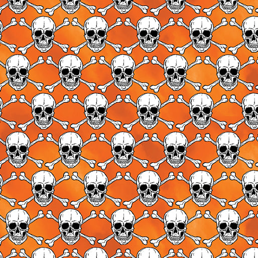 Halloween Spirit - Glowing Skulls Orange - 12546G-38