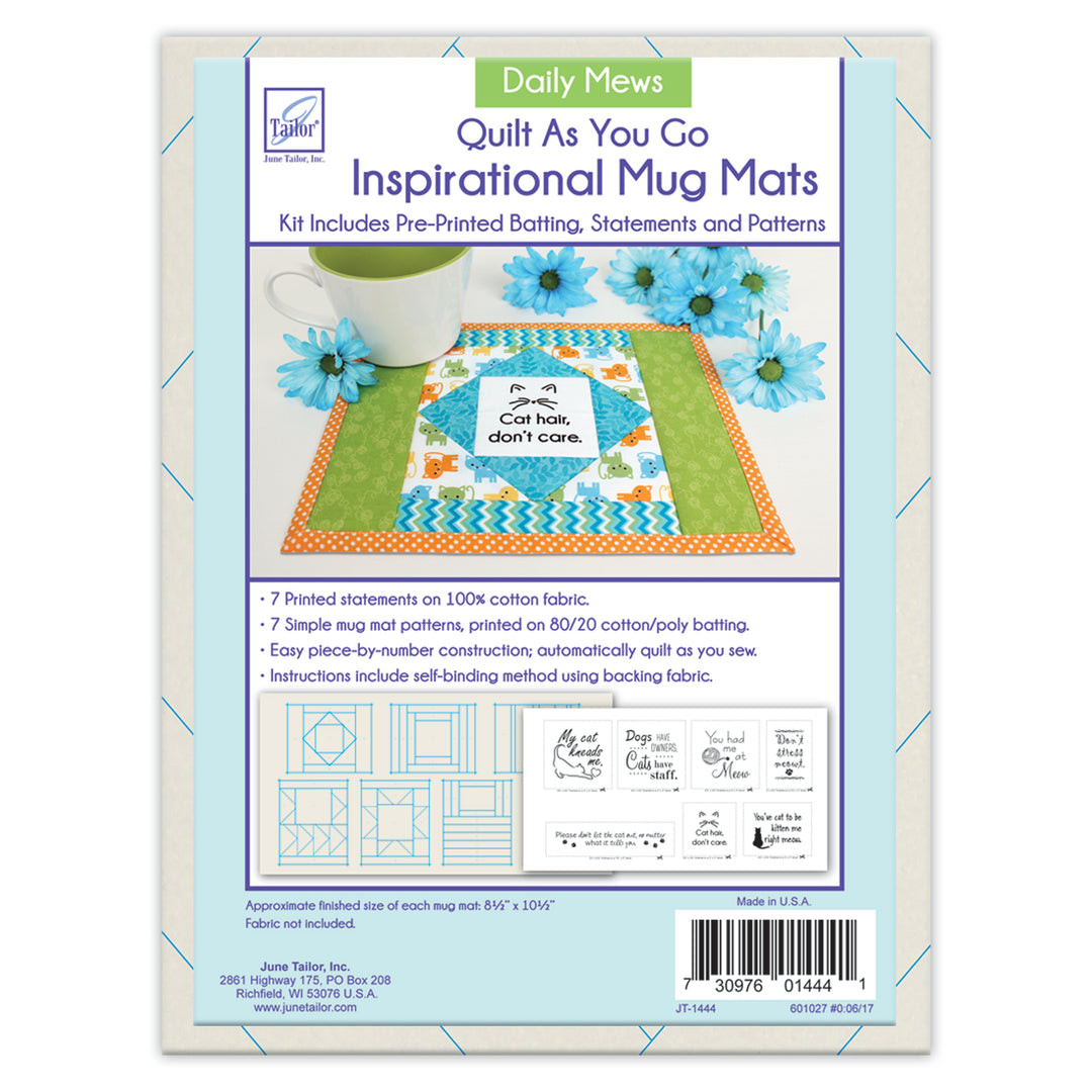 QAYG Inspirational Mug Mats - Daily Mews - June Tailor