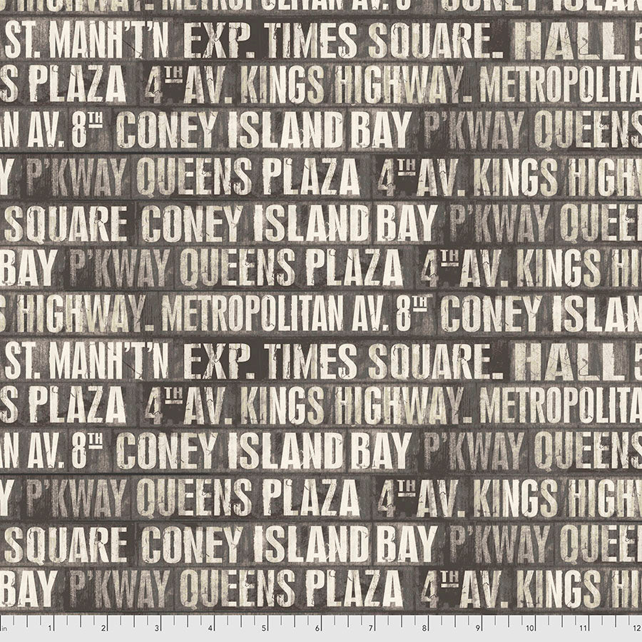 Monochrome - Subway Signs, Charcoal - PWTH173.CHARCOAL