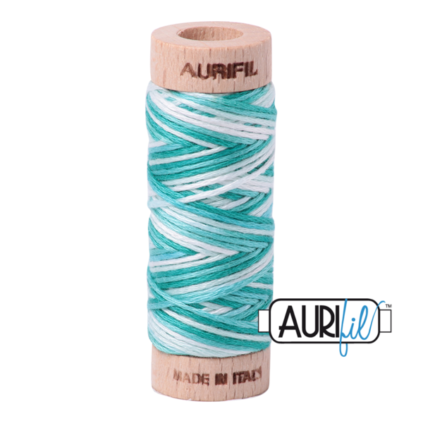 #4654 Turquoise Foam Variegated Aurifil Cotton Thread