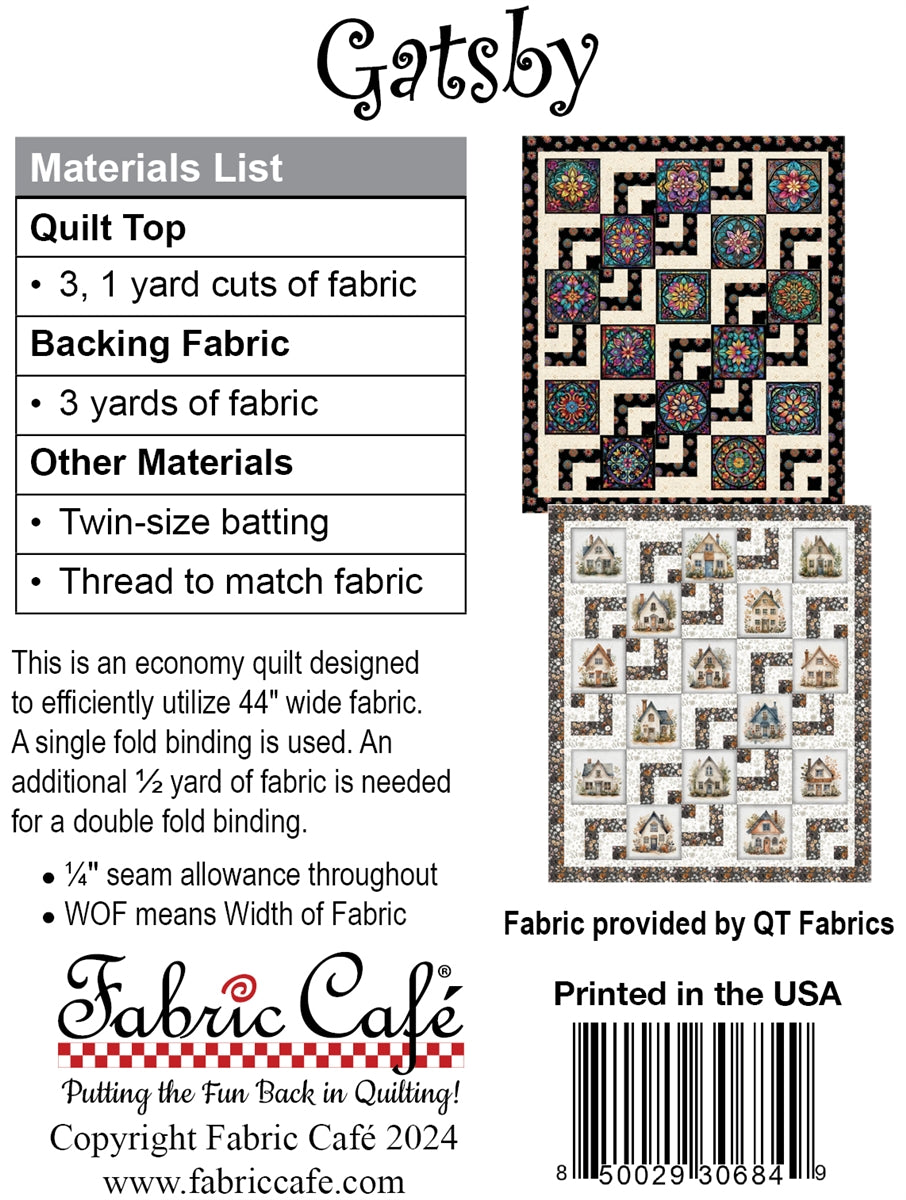 Gatsby - 3 yard Quilt Pattern