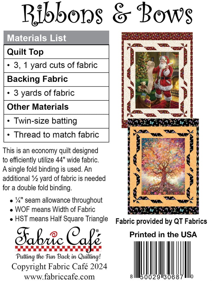 Ribbons & Bows - 3 yard Quilt Pattern
