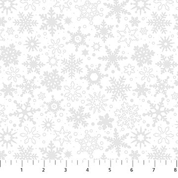 Basically Black + White - Snowfall, Silver Metallic - 10011M-10