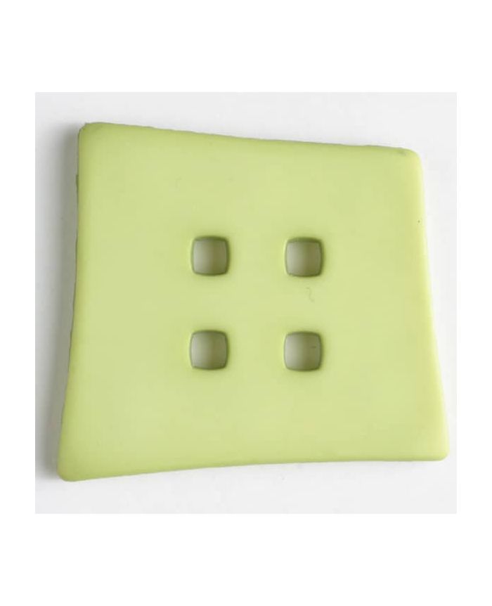 Dill Button 55mm Square 4 Hole - Light Green 405504