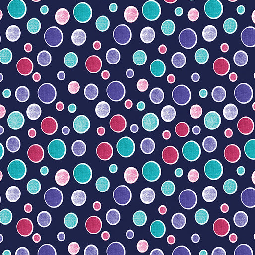 Sunshine Cats - Happy Dot Navy - 13483-56