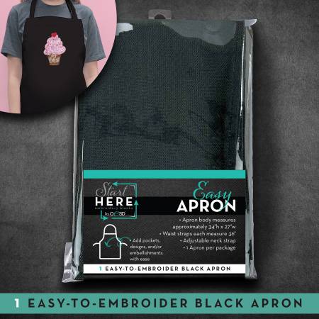 Embroidery Blanks - Easy Apron - Black