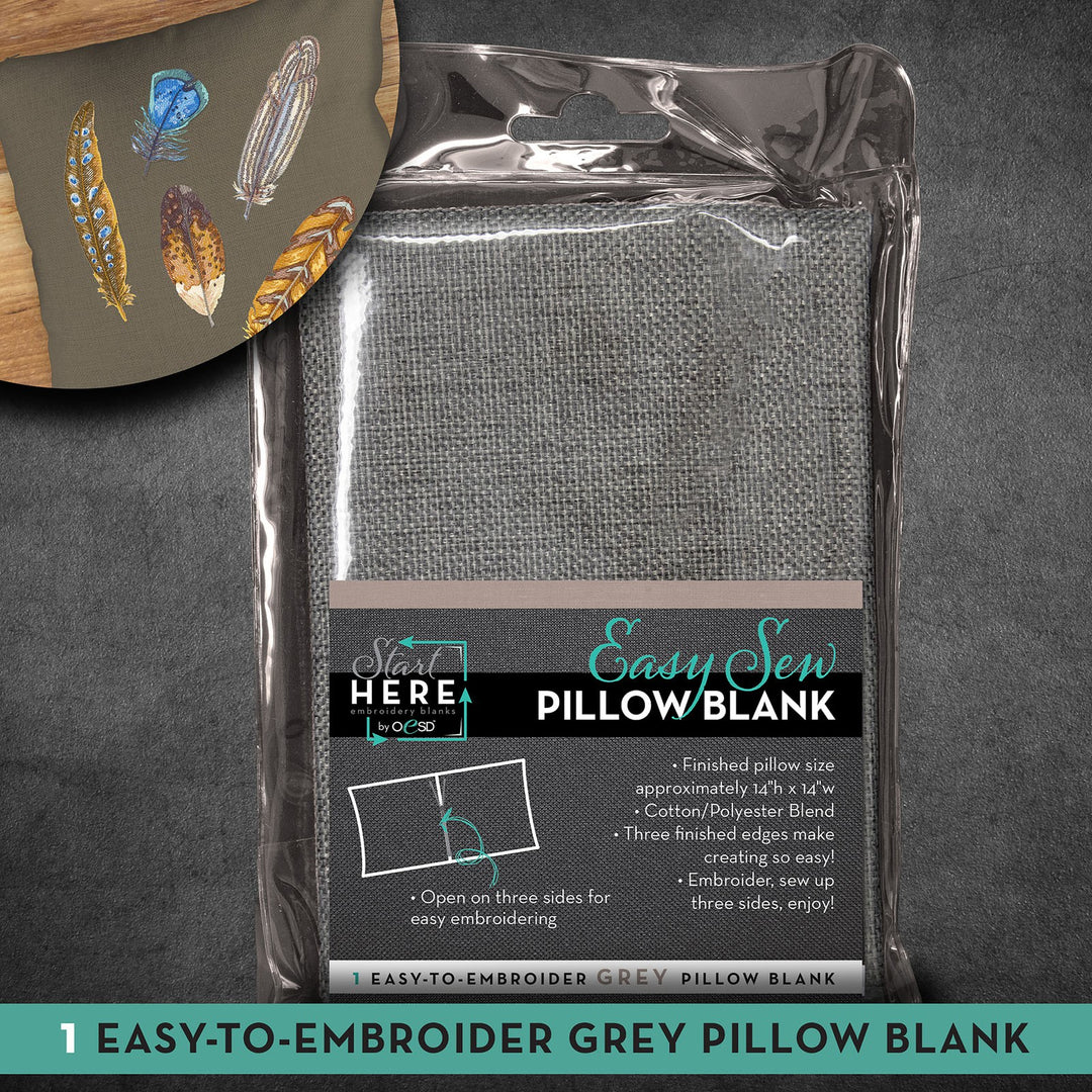 Easy-Sew Pillow Blank  - Grey