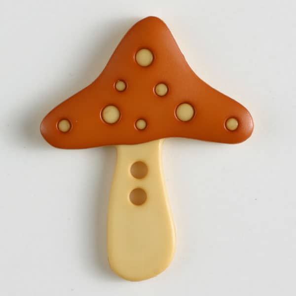 Dill Button 35mm - Large Mushroom - Orange