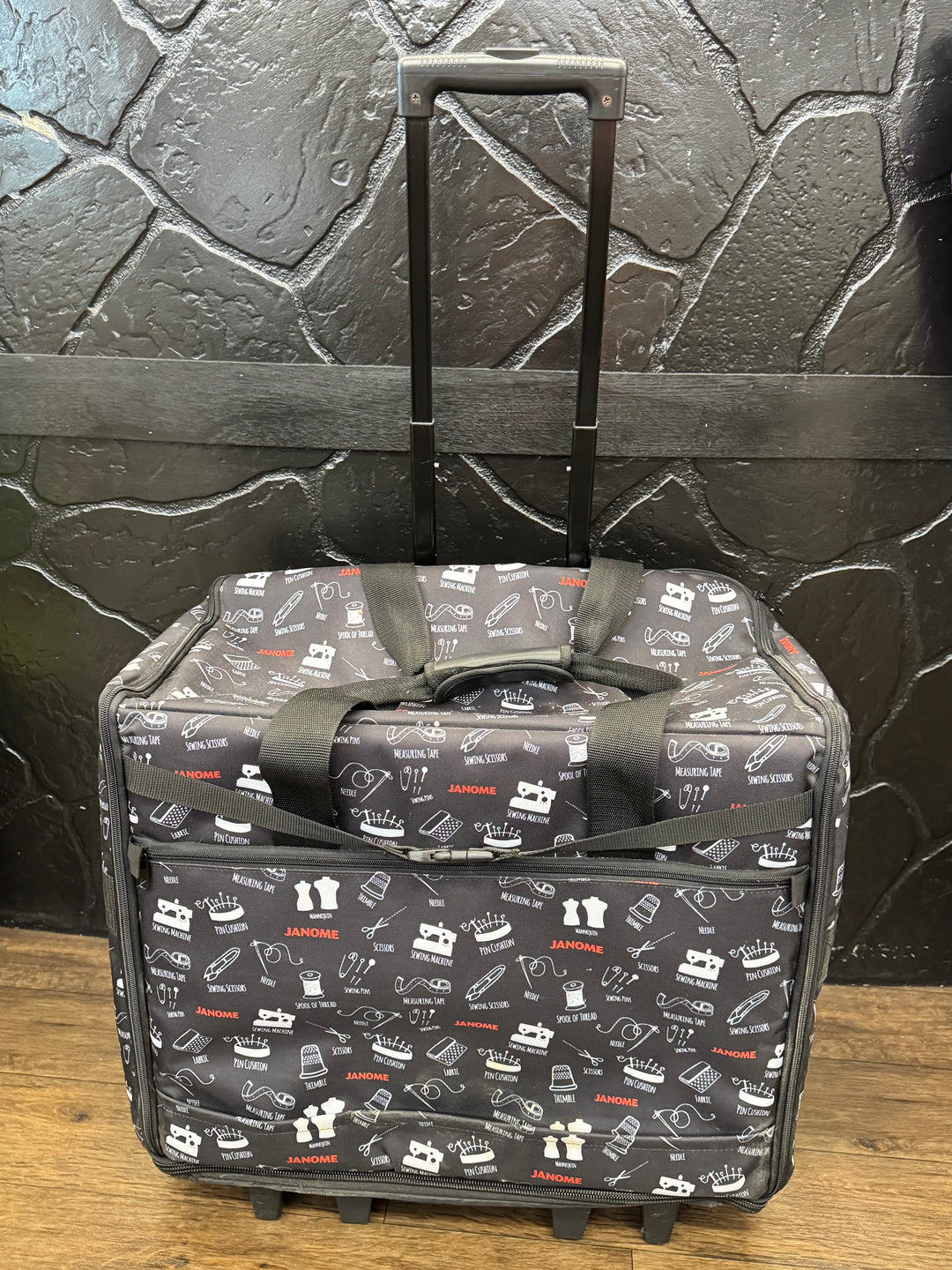 Janome Fabric Soft Sided Rolling Trolley Machine Case - Pre Owned
