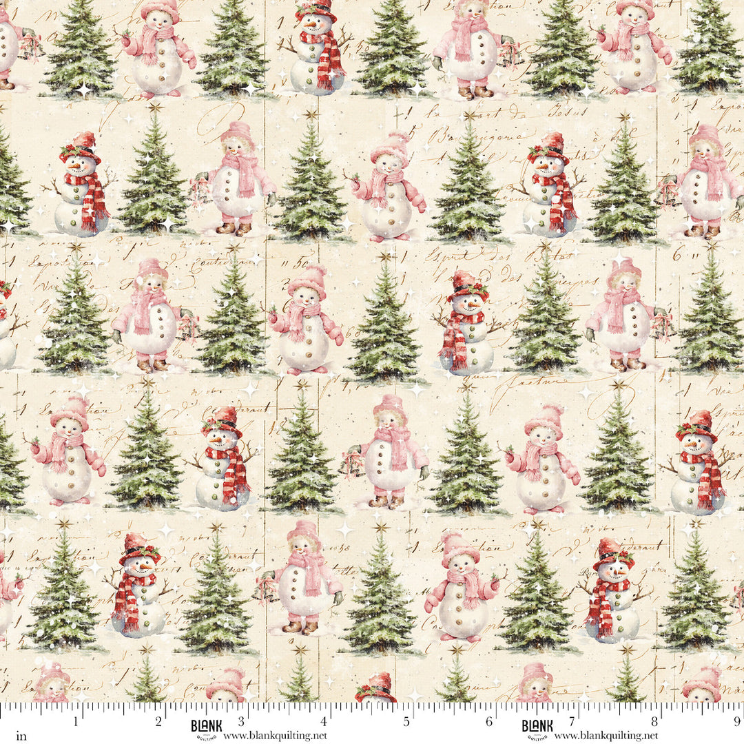 Christmas Magic - Christmas Trees & Snowmen, Ivory - 2020-41