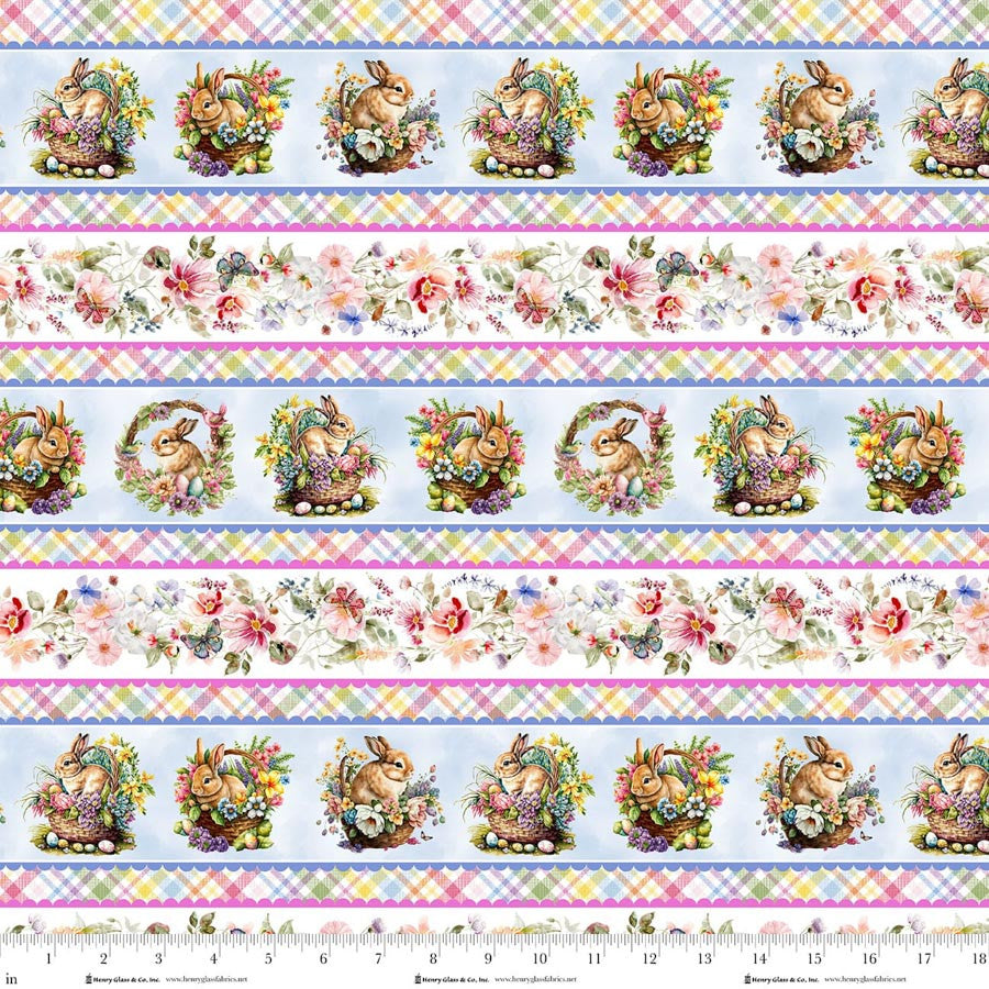 Basket Full of Blessings - Border Stripe, Multi - Q-2140-11