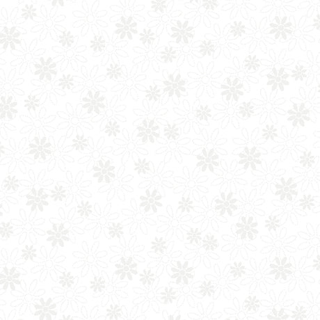 Quilting Illusions - Stencil Floral, White - 21516-Z