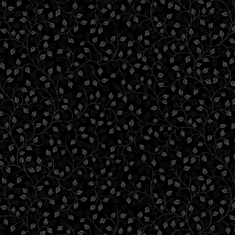 Quilting Illusions - Leaf Vine, Black - 21520-J