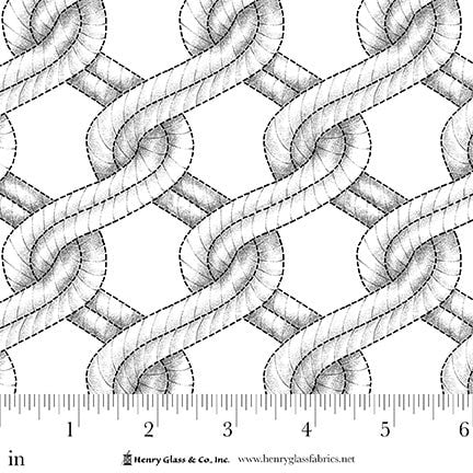 Wide Back - Stitched Braid 108" - Stitched Braid, White - 2155-09