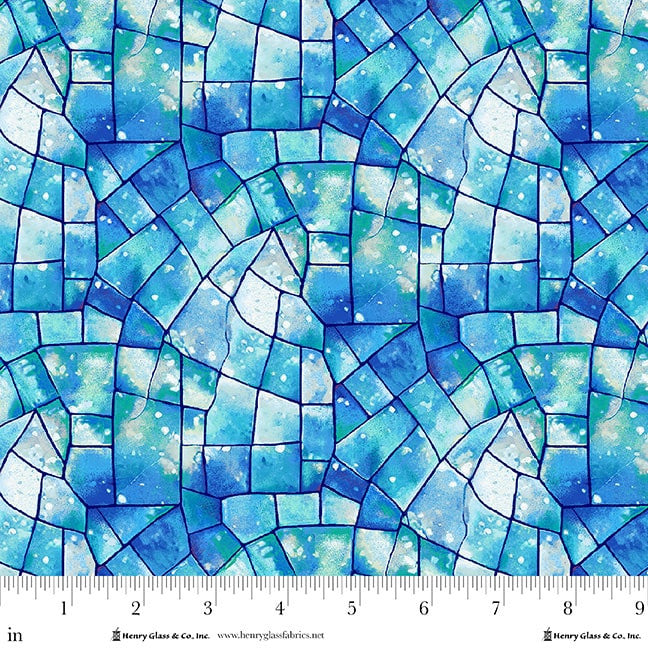 Wide Back - Kaleidoscope 108" - Kaleidoscope, Sky Blue - 2178-77
