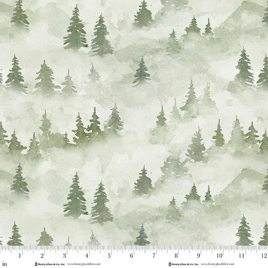 Valley View - Misty Trees, Sage - Q-2248-61