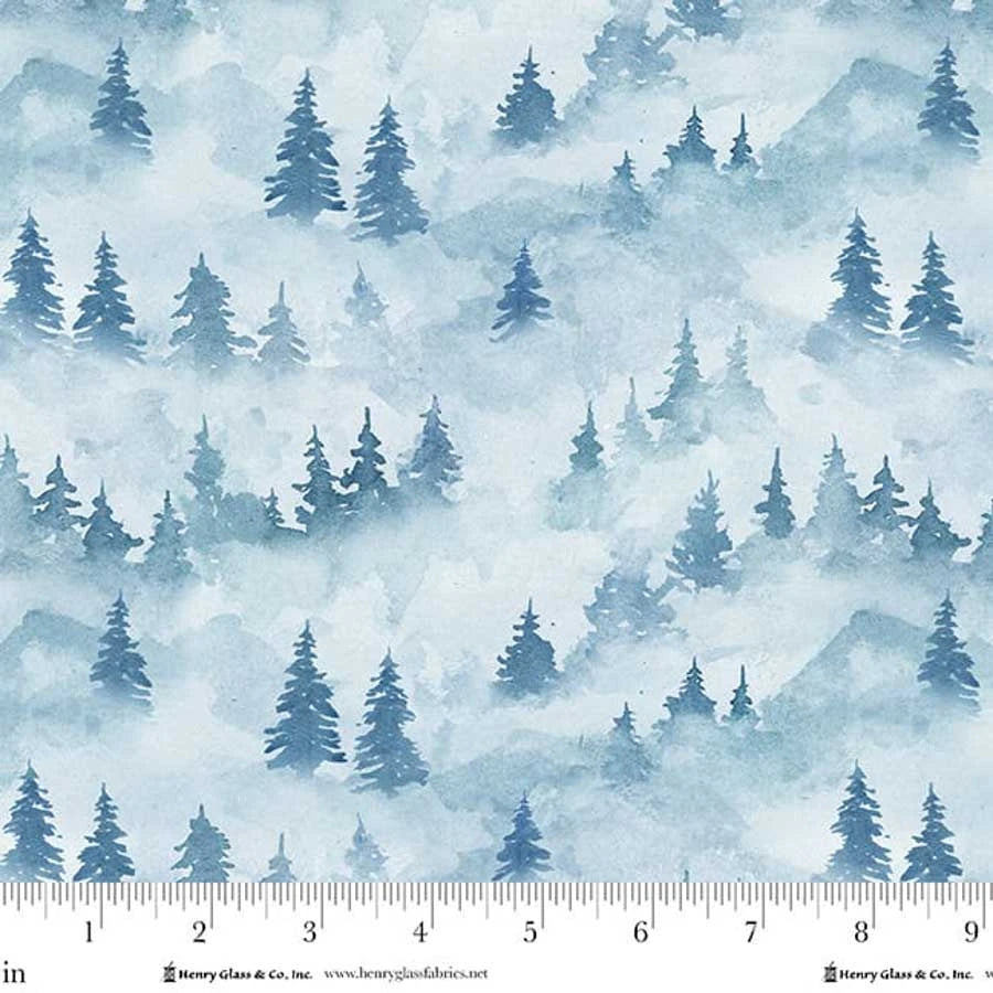 Valley View - Misty Trees Small, Turquoise - Q-2258-71
