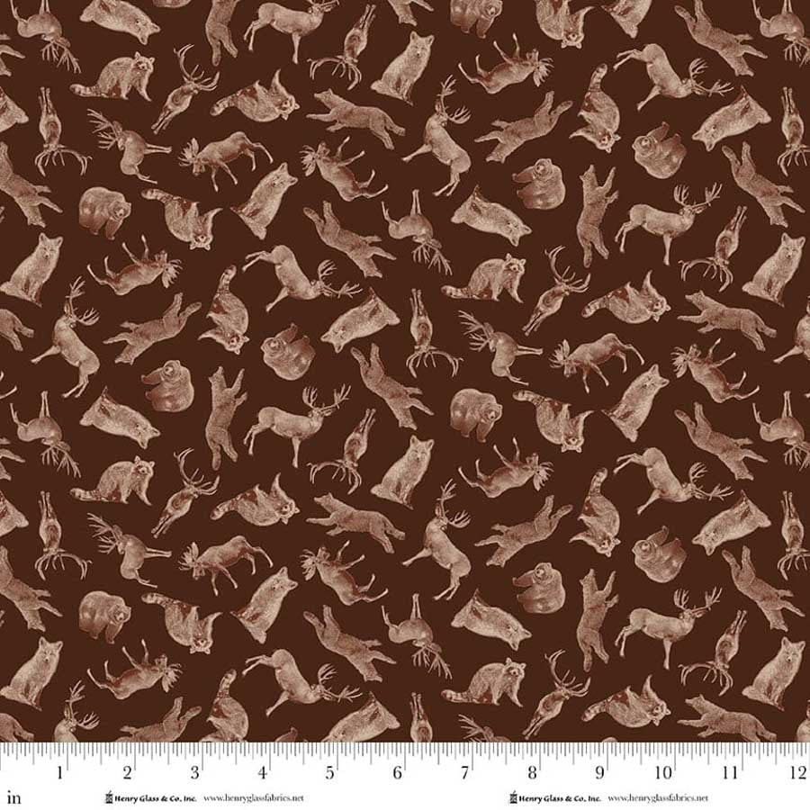 Majestic Mountainside - Tossed Animals, Brown - 2315-33
