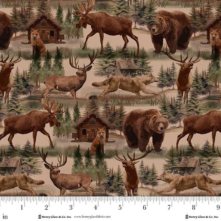 Majestic Mountainside - Animals & Cabins, Multi - 2317-36