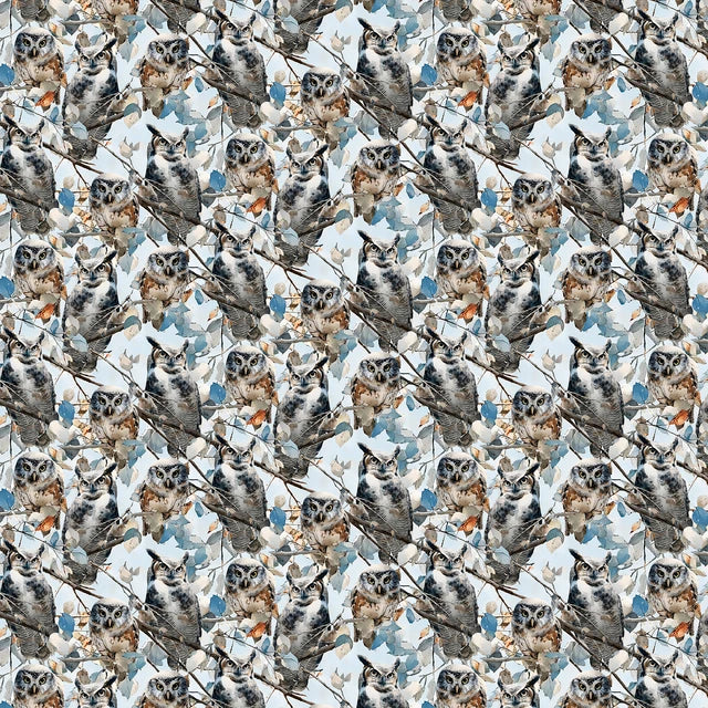 Blue Autumn - Forest Wisdom, Light Blue - 24588-BLU