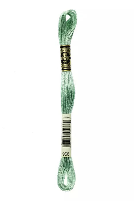 DMC 6 Strand Embroidery Floss - 966 Pearlescent Soft Green