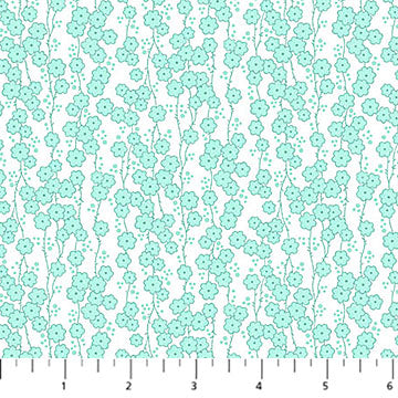 Quilting in Bloom - Daisy Chain, Lt Turq Multi - 28837-62