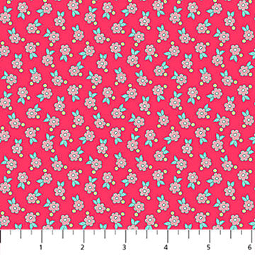 Quilting in Bloom - Floral Spot, Red Multi - 28839-24