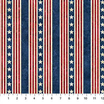 Stars and Stripes 14 - Stripe, Beige Multi - 29046-12