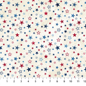 Stars and Stripes 14 - Multi Stars, Beige Multi - 29047-12
