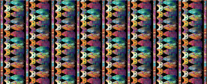 Sophisticat - Quilt Cats 11" Stripes, Black - CAT-CD4005