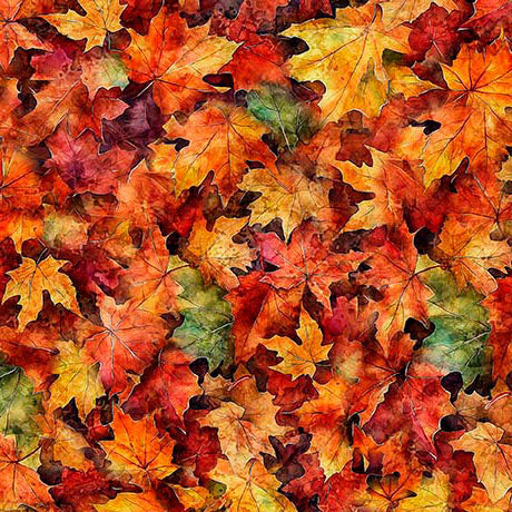 Earthly Delights - Maple Leaves, Red Orange - 31291-RO