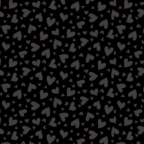 Quilting Illusions - Hearts, Black - 31432-J