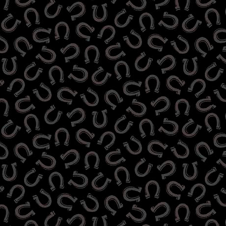 Quilting Illusions - Horseshoes, Black - 31433-J