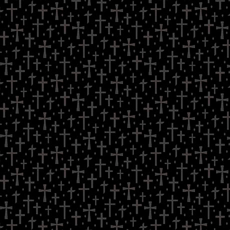 Quilting Illusions - Crosses, Black - 31438-J