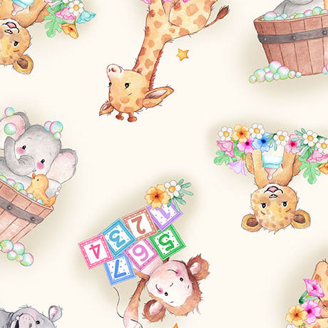 Little Ones - Baby Animals Toss, Cream - 31722-E