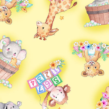 Little Ones - Baby Animals Toss, Yellow - 31722-S