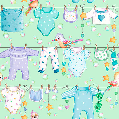 Little Ones - Baby Clothesline, Lt. Green - 31723-H