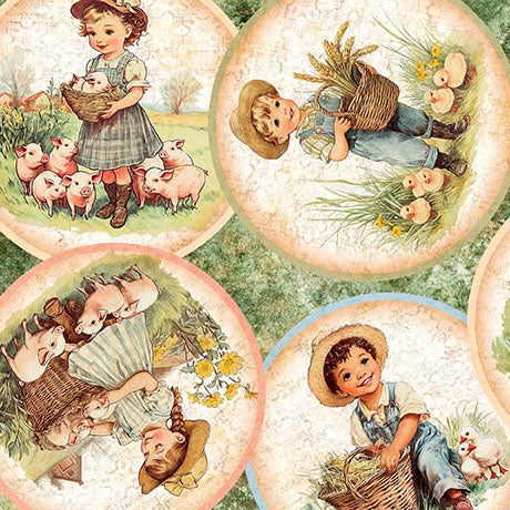 Lil Farmers - Circle Vignettes, Lt. Green - 31905-H