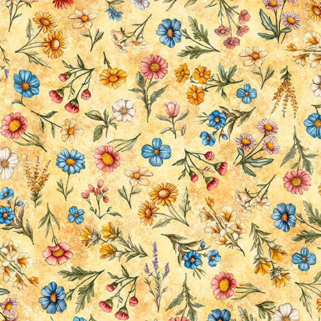Lil Farmers - Floral Toss, Marigold - 31907-S