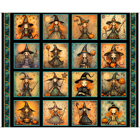 Panel 620 - Witch Picture Patches - Black