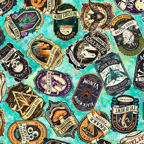 Witchypoo - Potion Labels, Turquoise - 31936-Q
