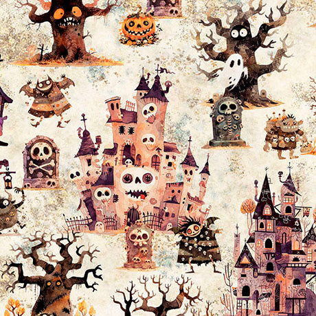 A Haunting We Will Go - Haunted Landscape, Oatmeal - 31945-E