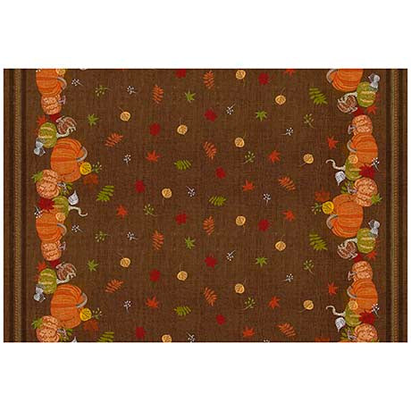 Autumn Stitches - Pumpkin 60" Double Border, Brown - 32032-A (KIT?)