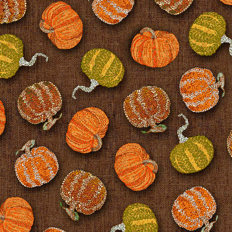 Autumn Stitches - Pumpkin Toss, Brown - 32034-A