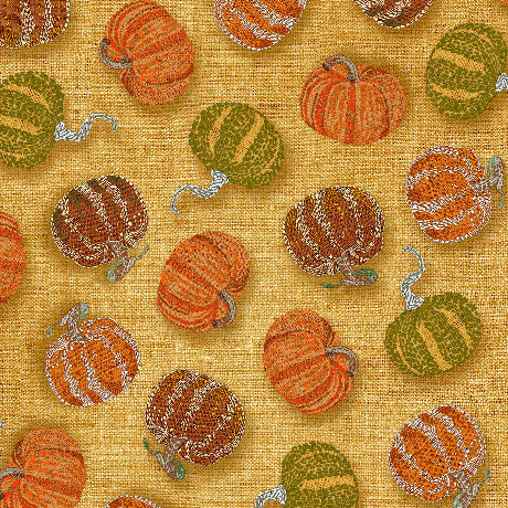 Autumn Stitches - Pumpkin Toss, Gold - 32034-S