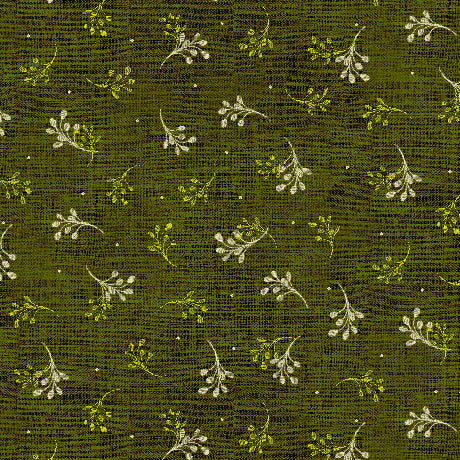 Autumn Stitches - Sprigs, Evergreen - 32035-F